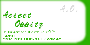 acicet oppitz business card